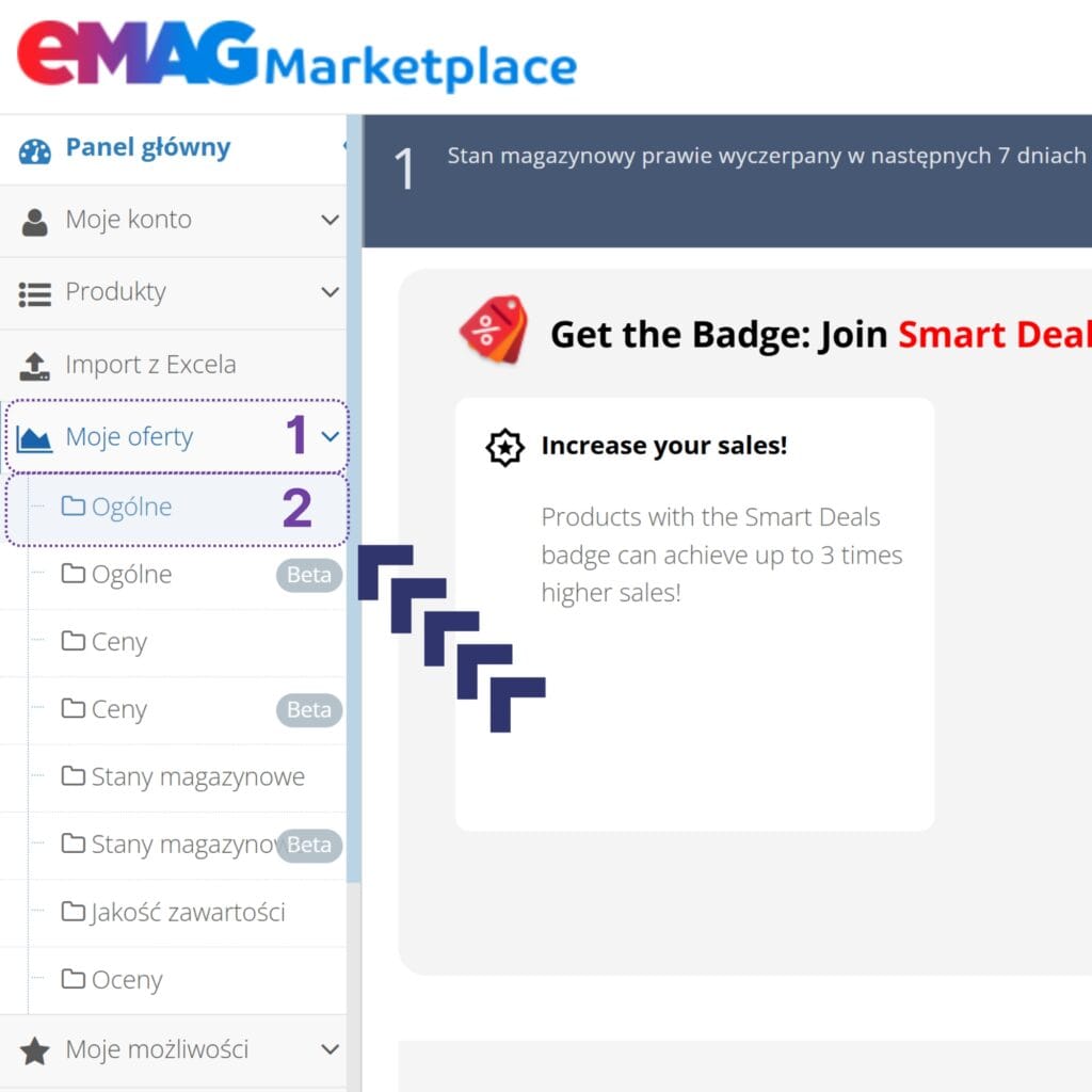 instrucțiuni de adăugare prin excel în eMAG Marketplace - ecommerce Harta