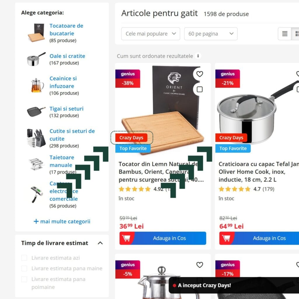 campania Crazy Days pe eMAG Marketplace - locație - harta.agency